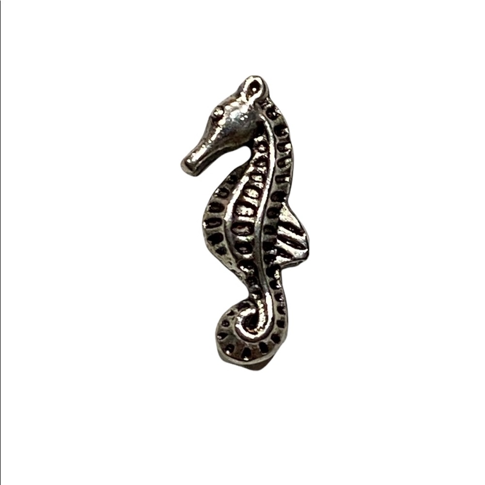 ♦️3/$10♦️NEW•Silver Seahorse floating/living locket charm
